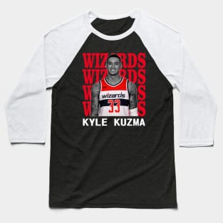 Washington Wizards Kyle Kuzma 33 Baseball T-Shirt